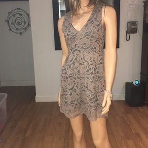 Sexy short lace overlay dress